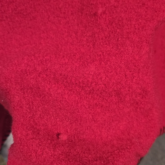 Norm Thompson Vintage Embroidered Wool Holiday Zip Sweater, Cardigan Jacket L - Picture 4 of 4